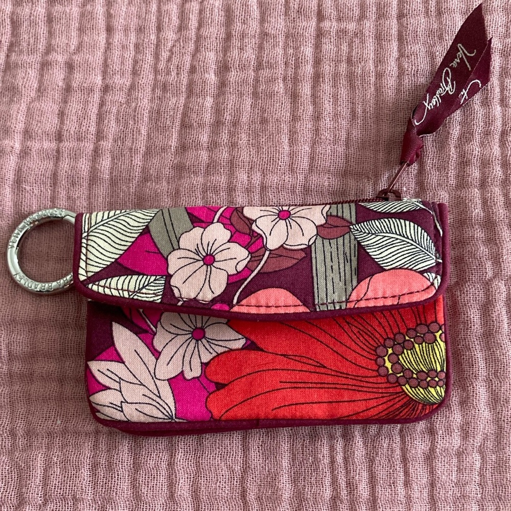 Vera Bradley Floral Clutch - Red and Pink